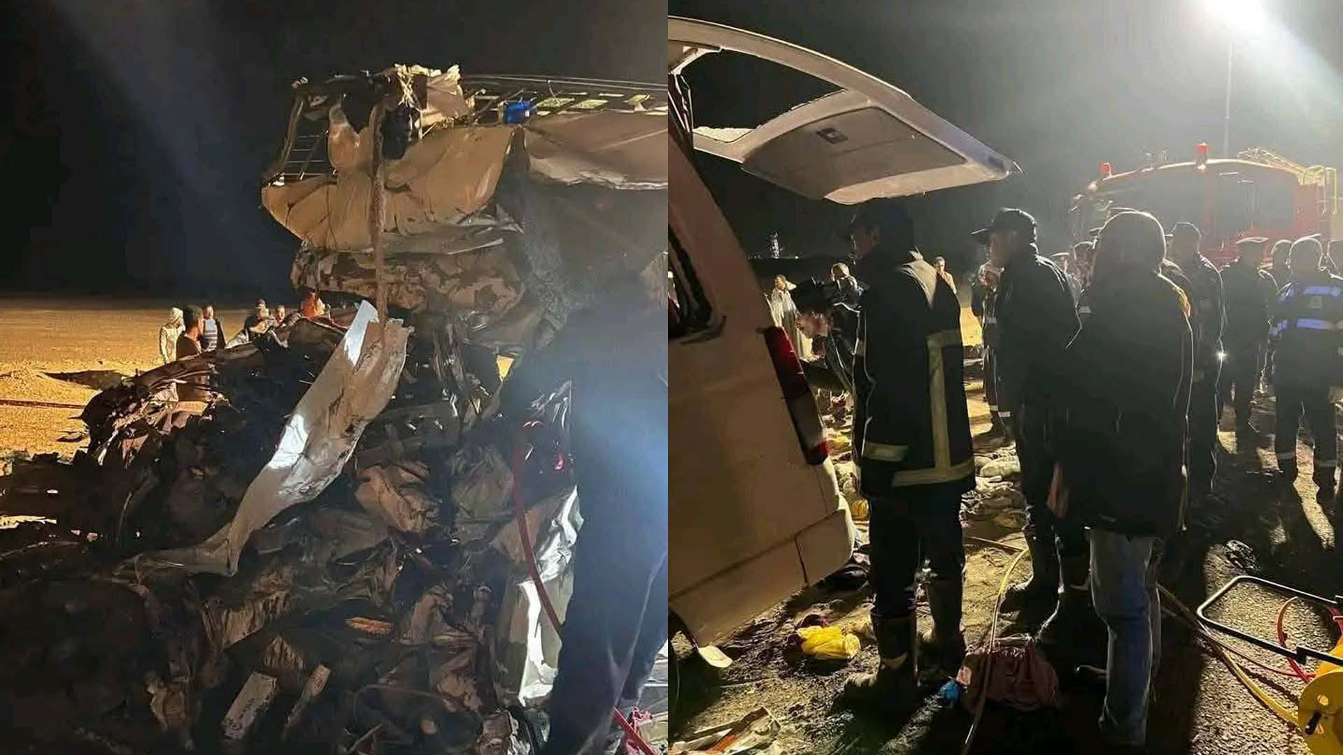 مصرع 13 شخصًا في حادث تصادم مروع بأسيوط