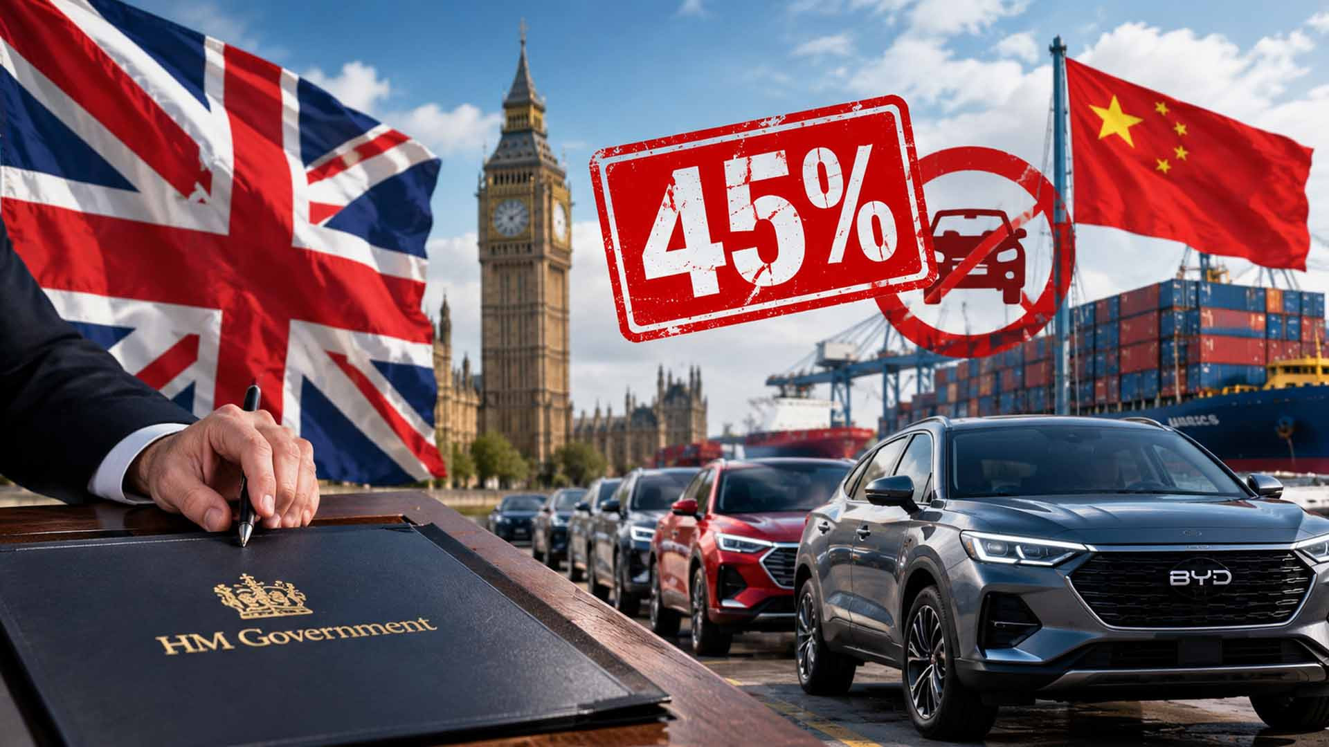 لوقف الغزو الصيني.. بريطانيا تدرس فرض رسوم 45% على السيارات الصيني