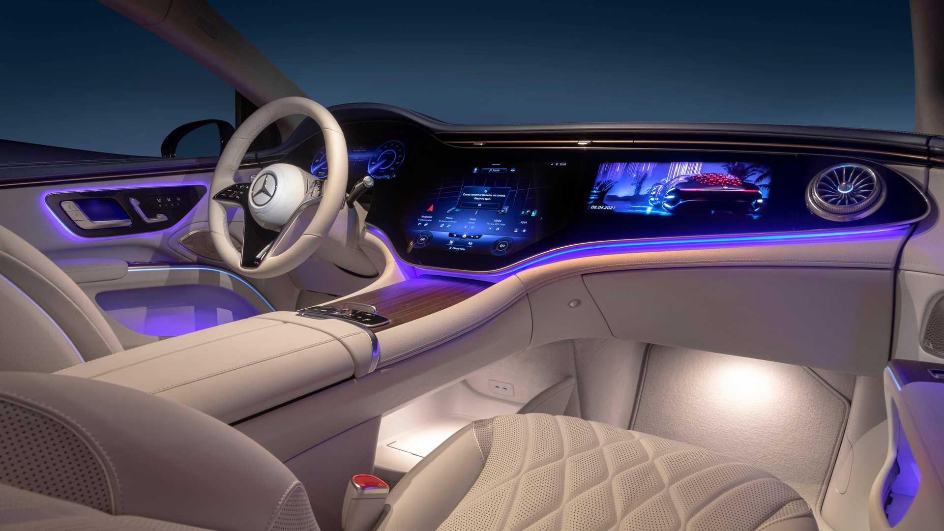 مرسيدس تقتحم سوق السيارت الكهربائي بالوحش الجديد EQS 2022 بمدي بطارية 770 كم، صورة 14 من 16