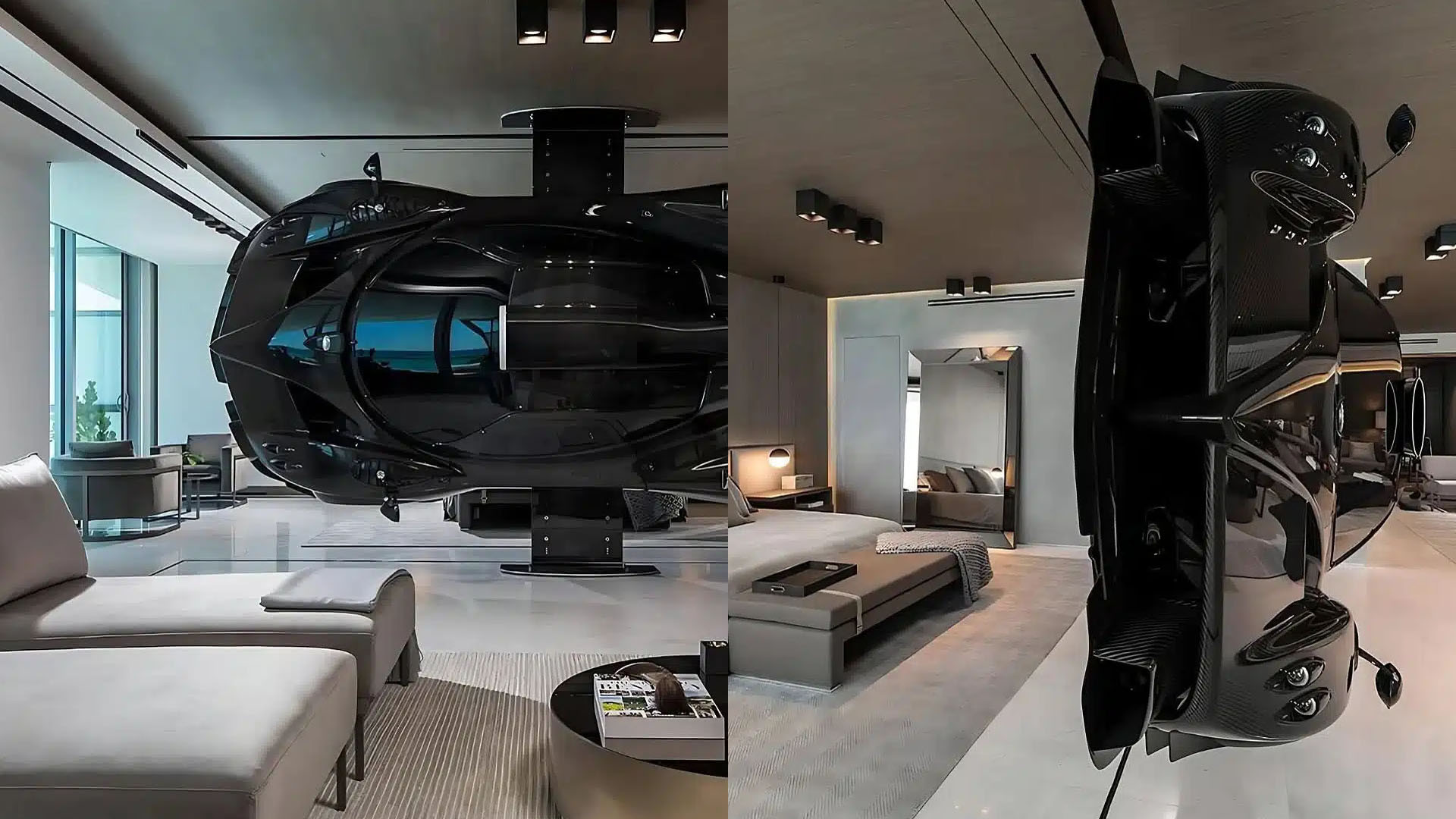 سيارة Pagani Zonda تتحول إلى ديكور فاخر وفاصل بين الغرف في شقة ميامي